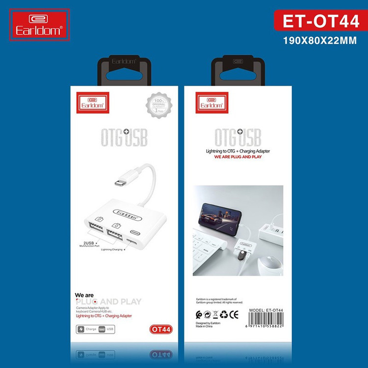 مبدل لایتنینگ به لایتنینگ / USB ارلدام مدل OT44
