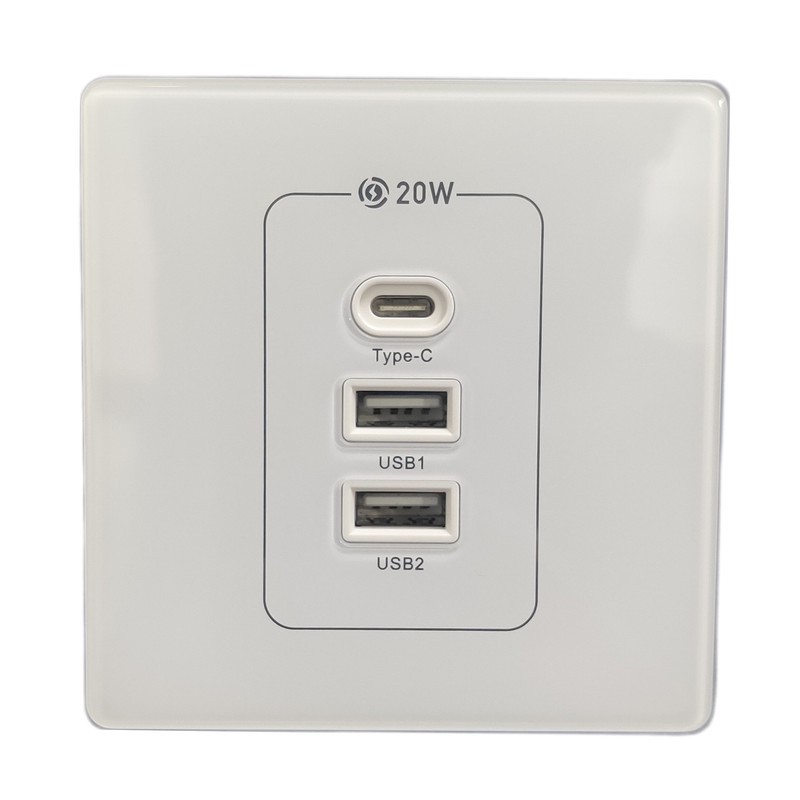 پریز مدل توکار USB-TYPE-C قاب دار