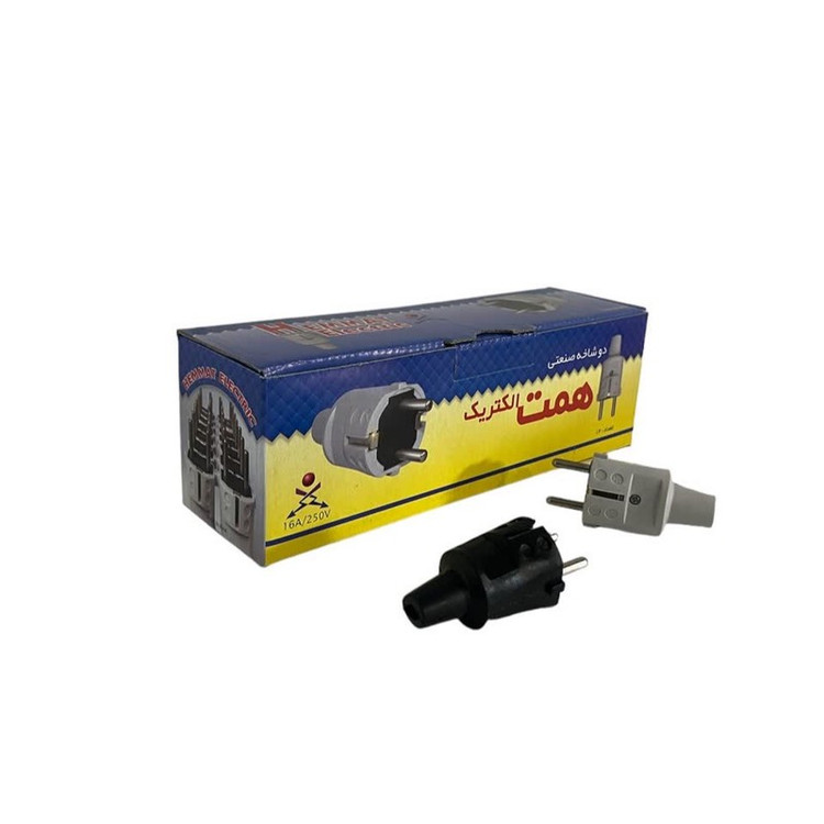 دوشاخه برق همت الکتریک مدل صنعتی بسته 14 عددی