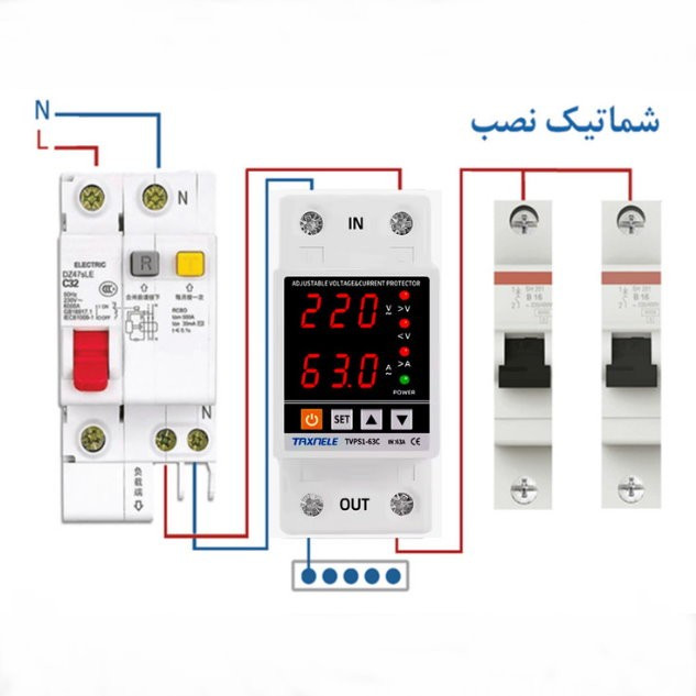 محافظ ولتاژ تکسنله مدل TVPS1-63C
