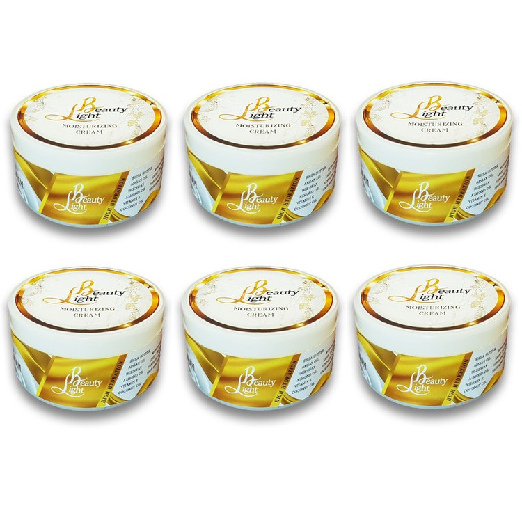 کرم مرطوب کننده و آبرسان لایت بیوتی مدل آرگان شی باتر حجم 200 میلی لیتر مجموعه 6 عددی