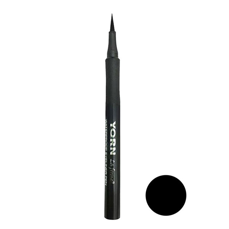 خط چشم ماژیکی یورن مدل Waterproof حجم 1 میلیلیتر، با جلوه مات و ماندگاری بالا، رنگ مشکی