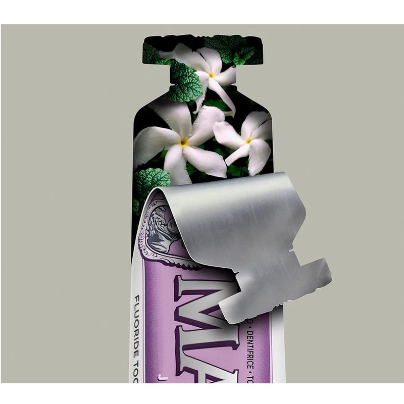خمیر دندان کاهش دهنده جرم مارویس مدل Jasmin Mint با طعم یاسمن حجم 25 میلی لیتر