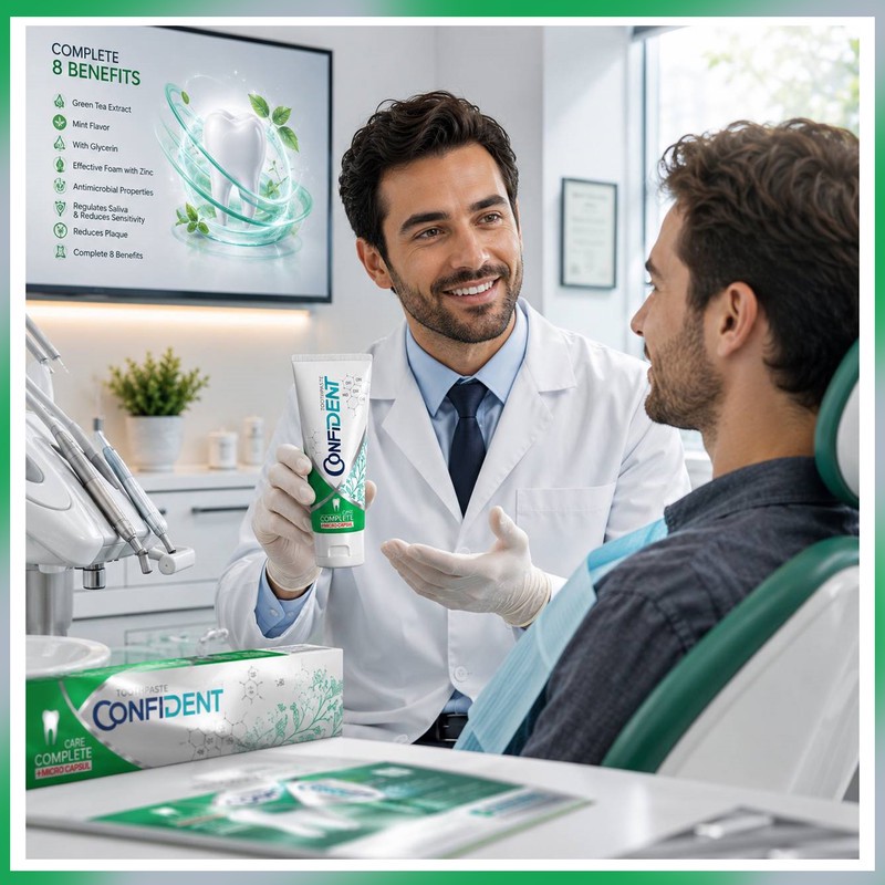 خمیر دندان محافظت از مینای دندان کانفیدنت مدل Complete Care04 مناسب برای انواع دندان حجم 70 میلی لیتر مجموعه 4 عددی