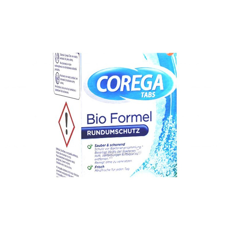 قرص تمیز کننده دندان مصنوعی کورگا مدل Bio Formel بسته 34 عددی