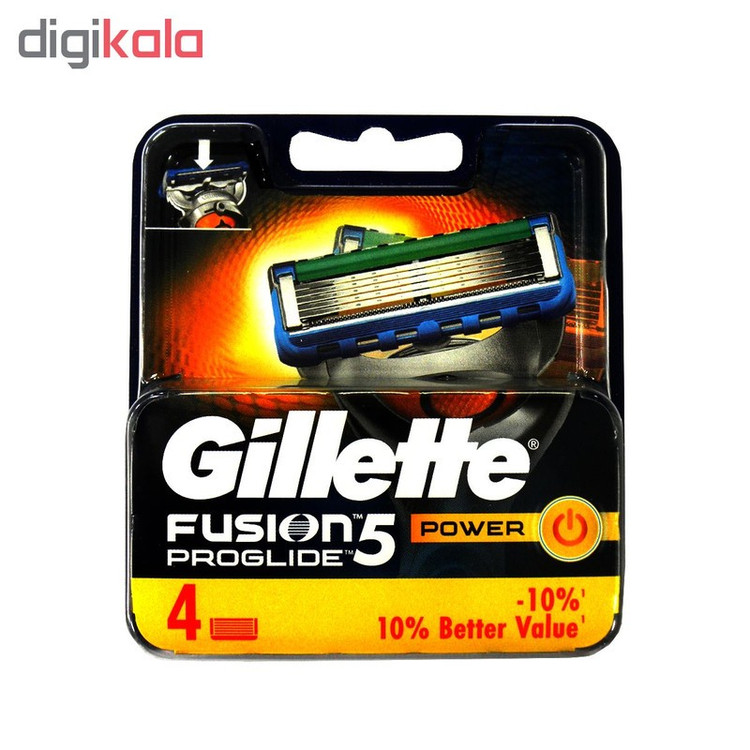 تیغ یدک ژیلت مدل Fusion Proglide Power بسته 4 عددی