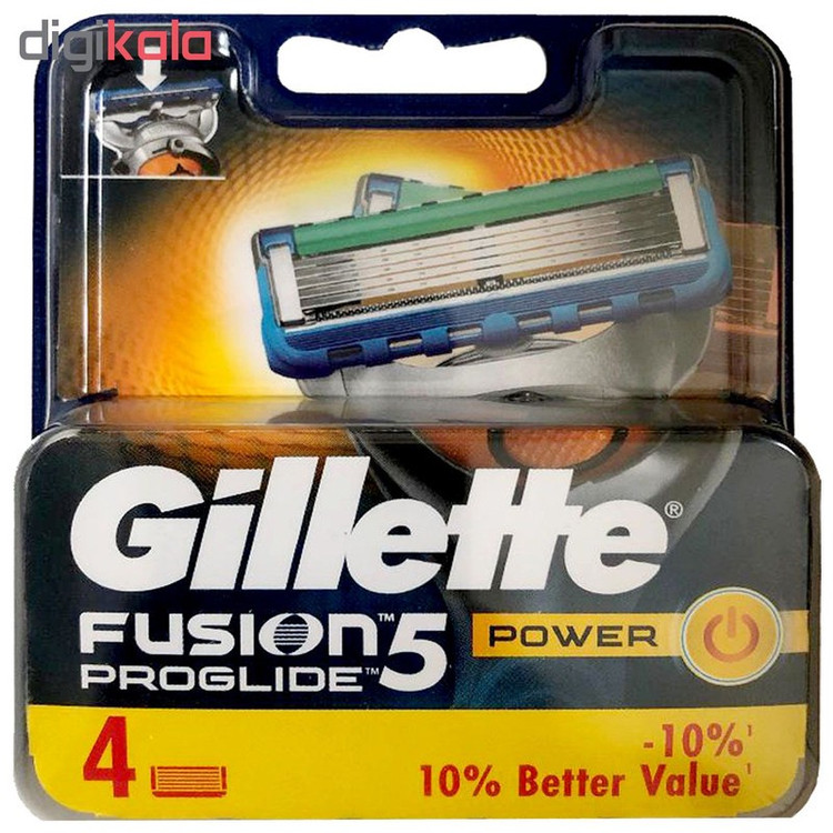 تیغ یدک ژیلت مدل Fusion Proglide 5 Power بسته 4 عددی