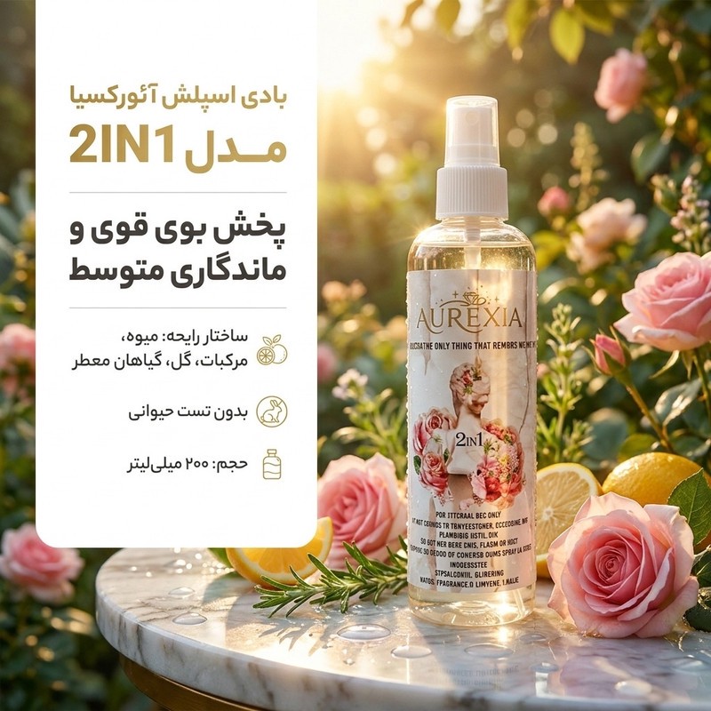 بادی اسپلش آئورکسیا مدل 2IN1 حجم 200 میلی لیتر