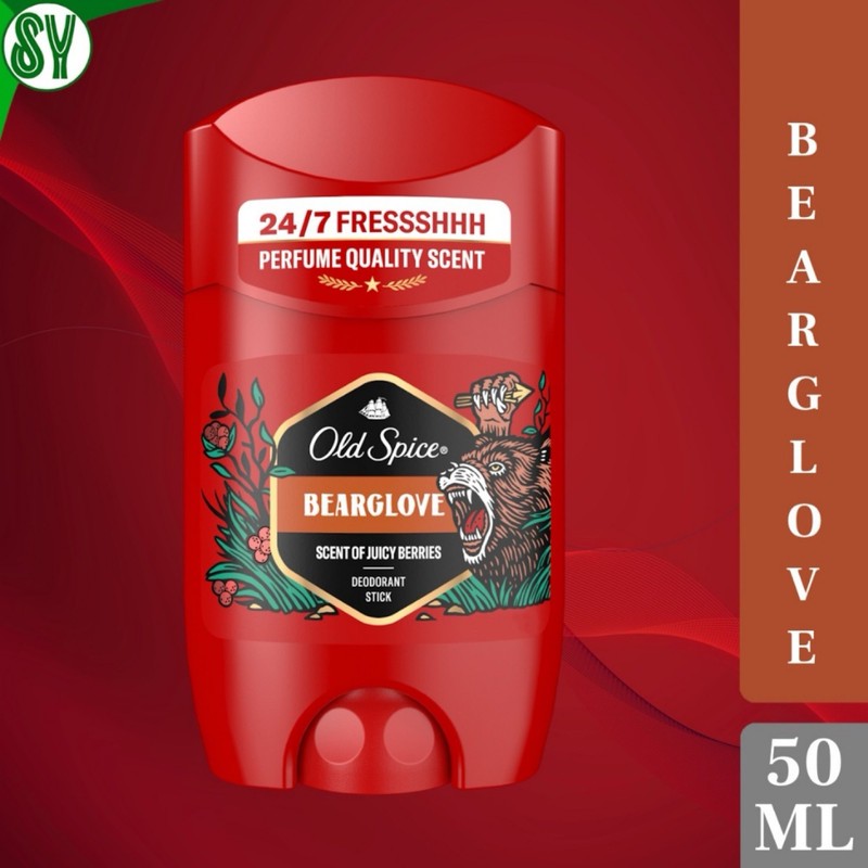 استیک دئودورانت مردانه الد اسپایس مدل Bearglove حجم 50 میلیلیتر، با ماندگاری 24 ساعت