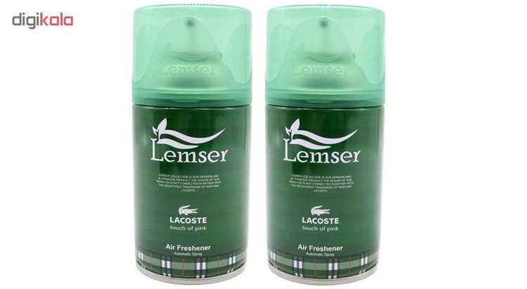 اسپری خوشبوکننده هوا لمسر مدل لاگوست حجم 250 میلی لیتر مجموعه 2 عددی