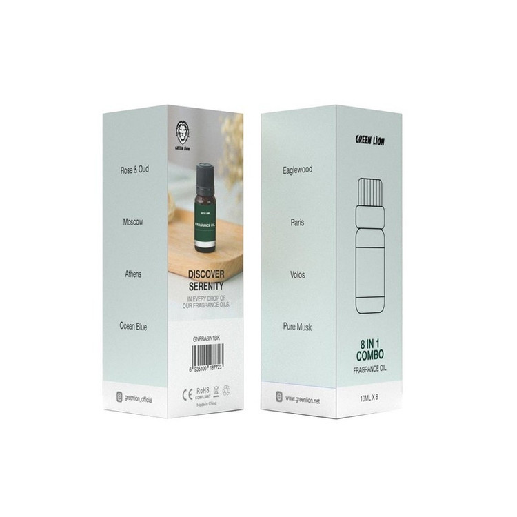 اسانس خوشبوکننده هوا گرین لاین مدل روغن معطر Combo Fragrance Oil مجموعه 8 عددی