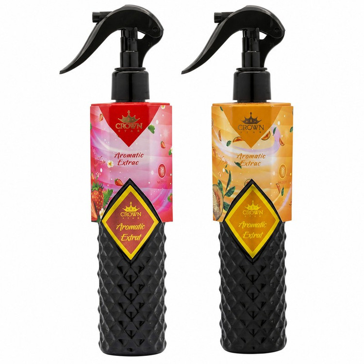 اسپری خوشبوکننده کراون استار مدل توت فرنگی و طالبی حجم 250 میلی لیتر بسته 2 عددی