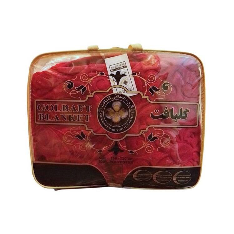 پتو یک نفره گلبافت مدل الوان گل برجسته کد 60078 سایز 220x160 سانتیمتر