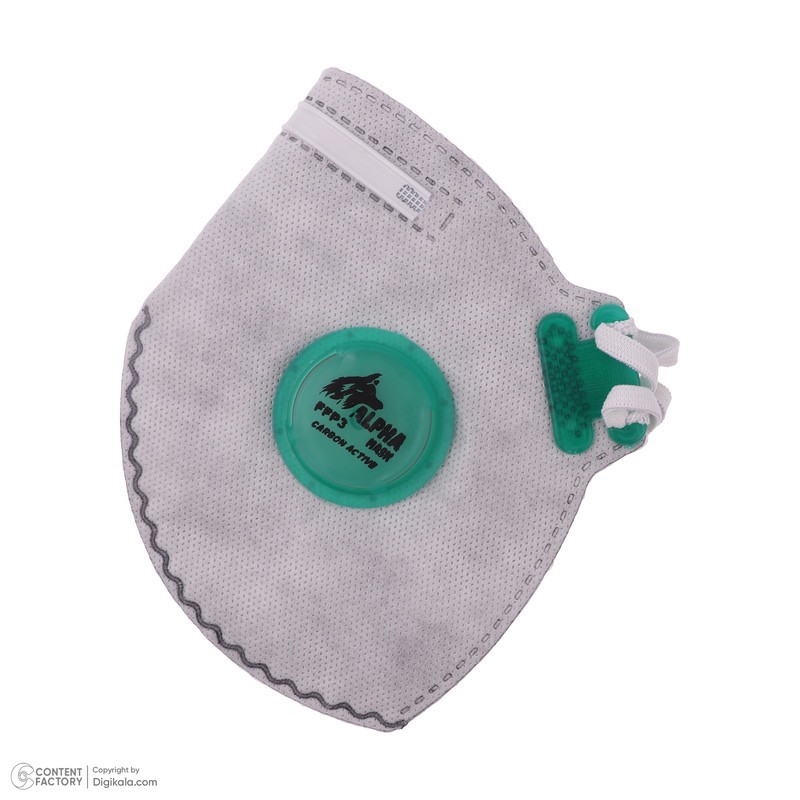 ماسک تنفسی آلفا ماسک 7 لایه کد N99 CARBON ACTIVE بسته 12 عددی