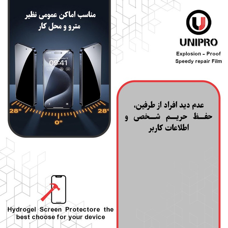محافظ صفحه نمایش یونی پرو مدل Explosion Proof مناسب برای گوشی موبایل اچ ام دی Pulse Plus
