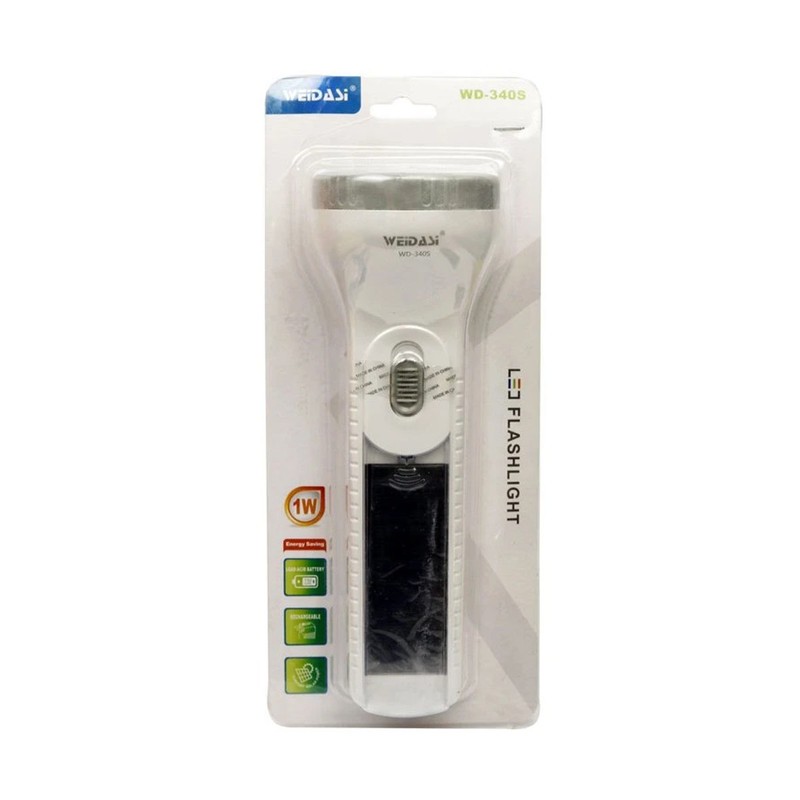 چراغ قوه دستی ویداسی مدل WD-340S SOLAR با نور مهتابی