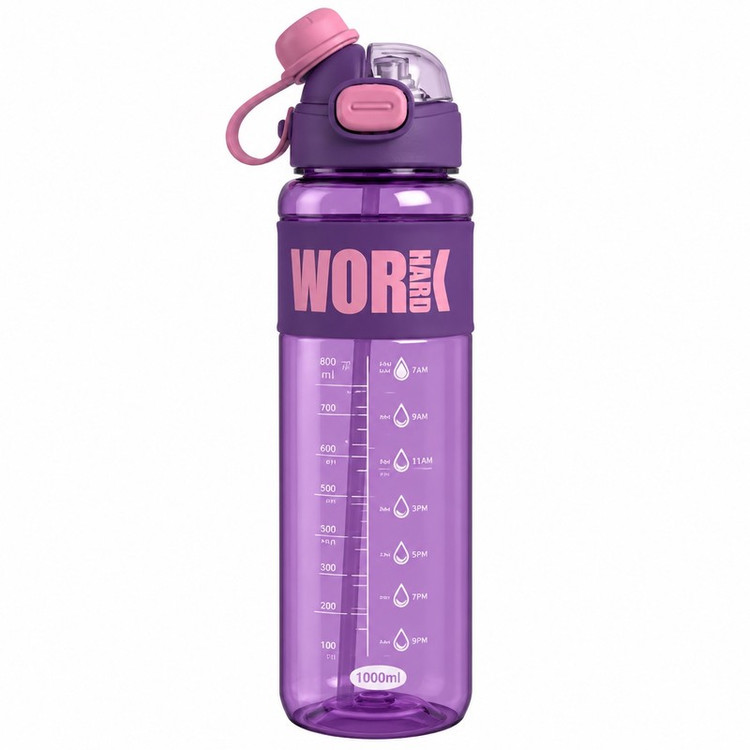 قمقمه ورزشی مدل work hard با گنجایش ۱۰۰۰ میلی لیتر