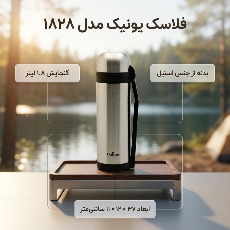 فلاسک یونیک مدل 1828 گنجایش 1.8 لیتر