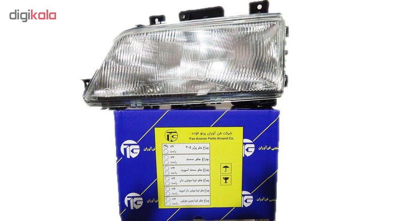 چراغ جلو فن آوران پرتو الوند مدل RADFAR 405 مناسب برای پژو 405 بسته 2عددی