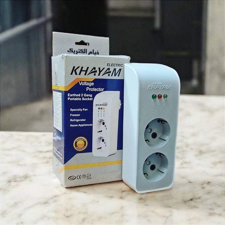 محافظ ولتاژ خیام الکتریک مدل دو خانه ویژه یخچال و فریزر