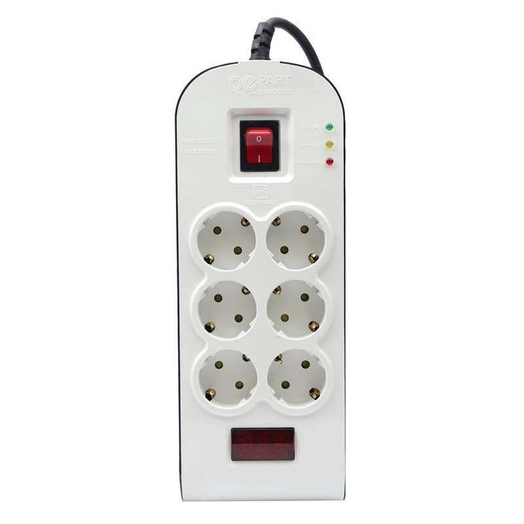 محافظ ولتاژ پارت الکتریک مدل شش خانه کد P8796