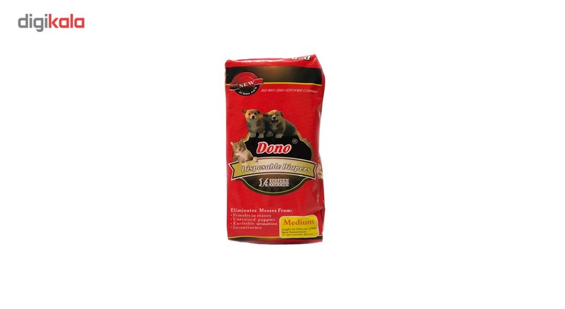 پوشک بهداشتی حیوانات خانگی دونو مدل 08 بسته 14عددی سایز M