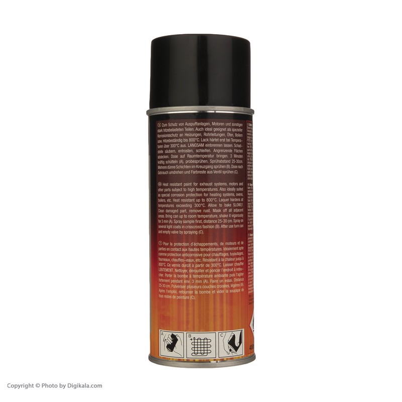 اسپری رنگ نسوز مشکی پروسول مدل Thermo lack کد 08 حجم 400 میلی لیتر