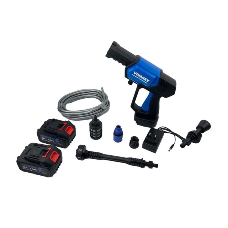 کارواش شارژی 25 بار 20 وات با موتور ذغالی ویوارکس مدل VR2425V2-PW با حداکثر دبی اب 4 لیتر بر دقیقه