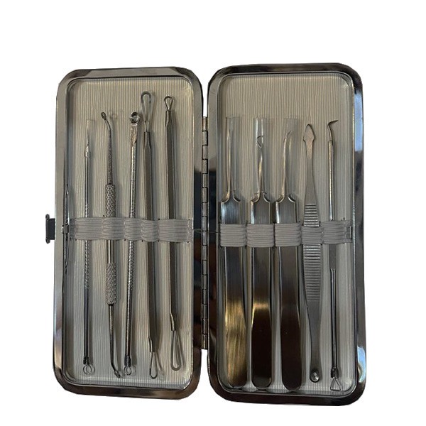 قلم پاکسازی پوست و کاشت مژه کیو وای اچ مدل derm-3199 مجموعه 10 عددی