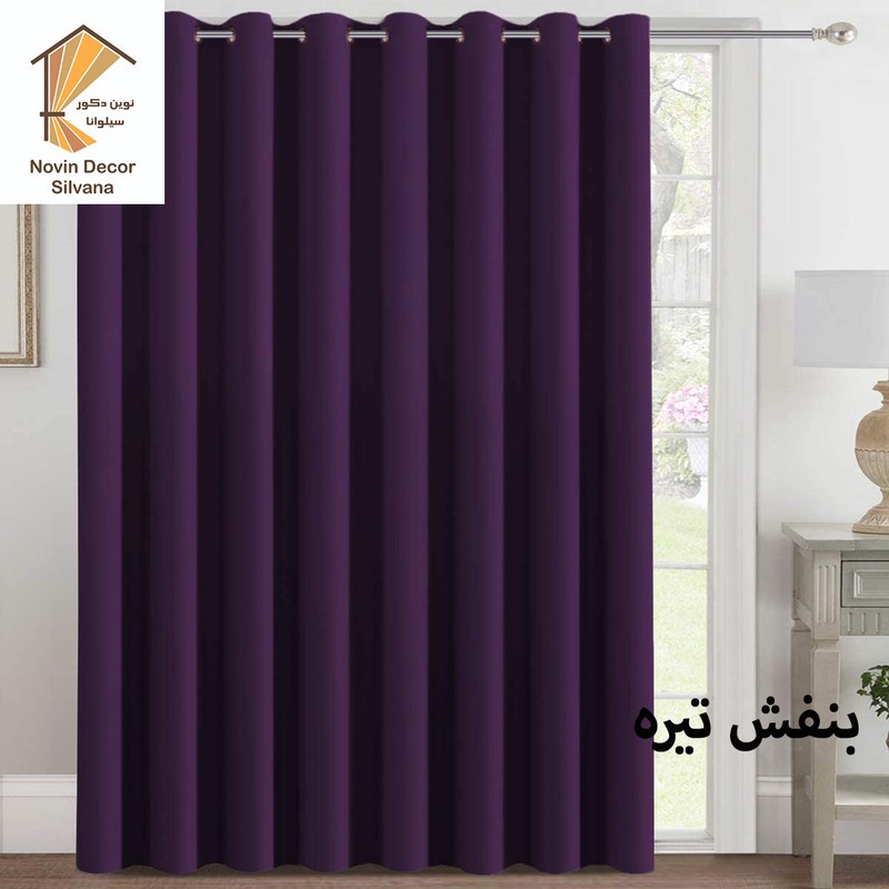 پرده نوین دکور سیلوانا مدل کتان 3 سایز 300x280 سانتیمتر