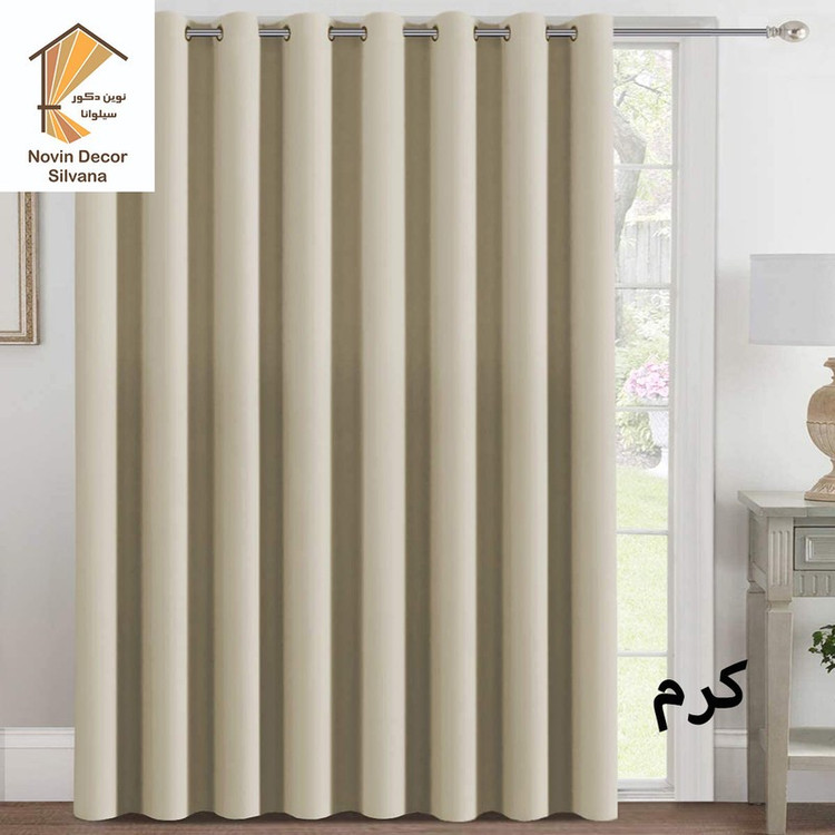 پرده نوین دکور سیلوانا مدل کتان 3 سایز 300x280 سانتیمتر