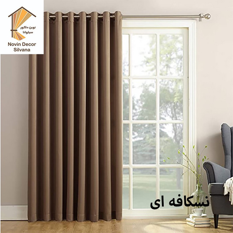 پرده نوین دکور سیلوانا مدل کتان 3 سایز 300x280 سانتیمتر