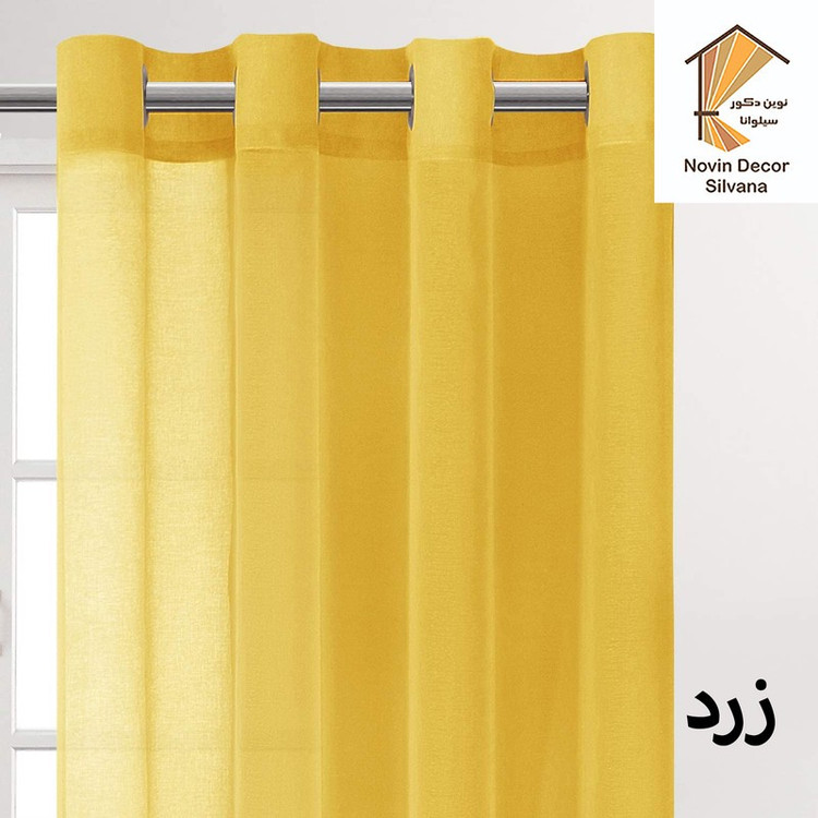 پرده پانچ نوین دکور سیلوانا مدل حریر 3 سایز 280x300 سانتیمتر