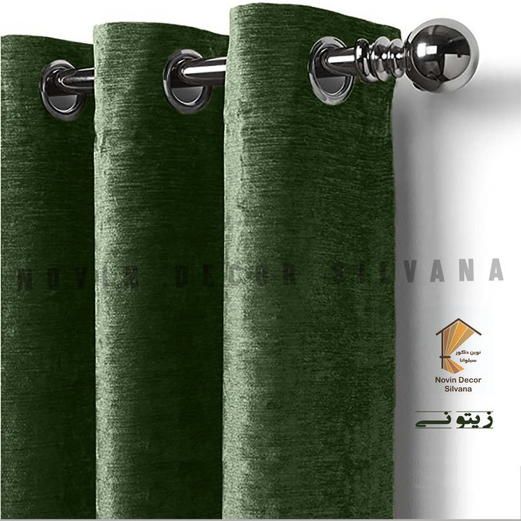 پرده پانچ نوین دکور سیلوانا مدل مخمل شانل سایز 200 280 سانتیمتر