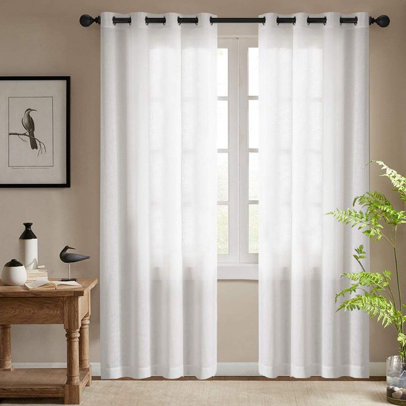 پرده مدل پانچ کتان سایز 150x280 سانتیمتر