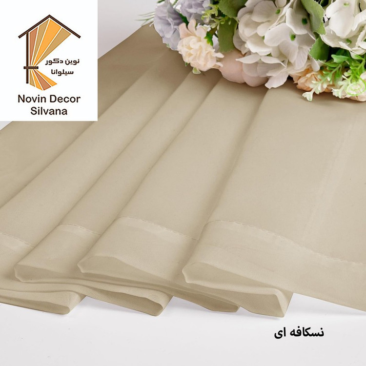 پرده نوین دکور سیلوانا مدل حریر ساده Silvana280 سایز 280 140 سانتی متر