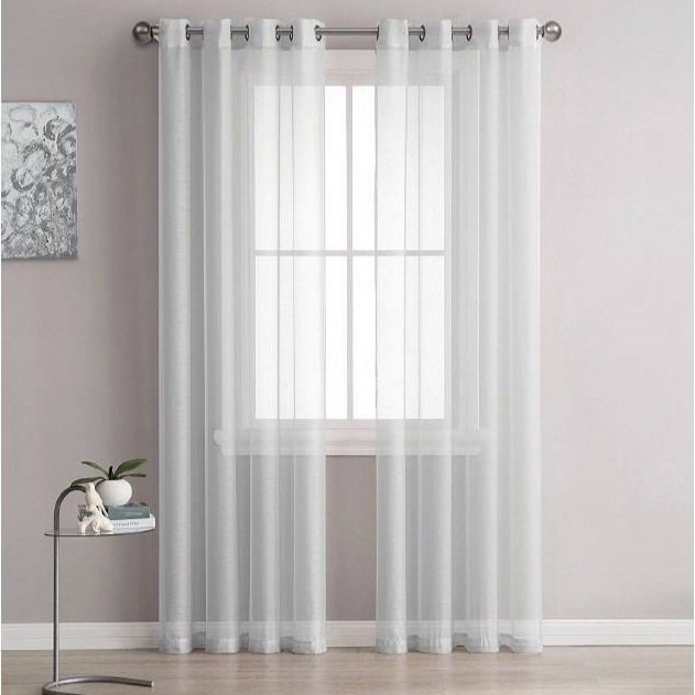 پرده پانچ مدل حریر ساده سایز 140x270 سانتی متر