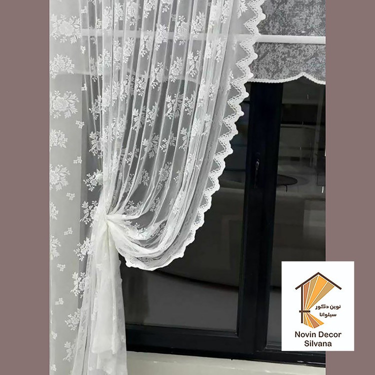 پرده نوین دکور سیلوانا مدل تور راشل 3000 سایز 280 290 سانتیمتر