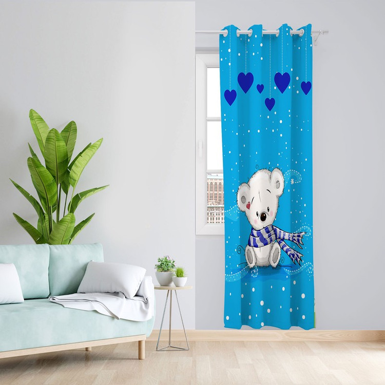 پرده مدل اتاق کودک مخمل پانچی طرح پسرانه کد 4421 سایز 140x280 سانتی متر