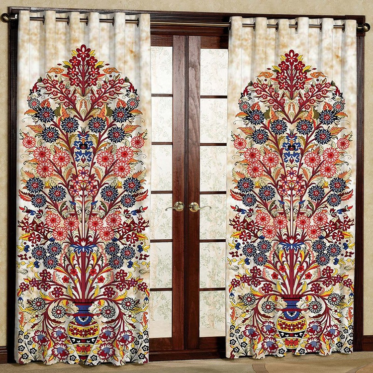 پرده مدل هازان پانچی کد m 5319 سایز 280x140 سانتی متر