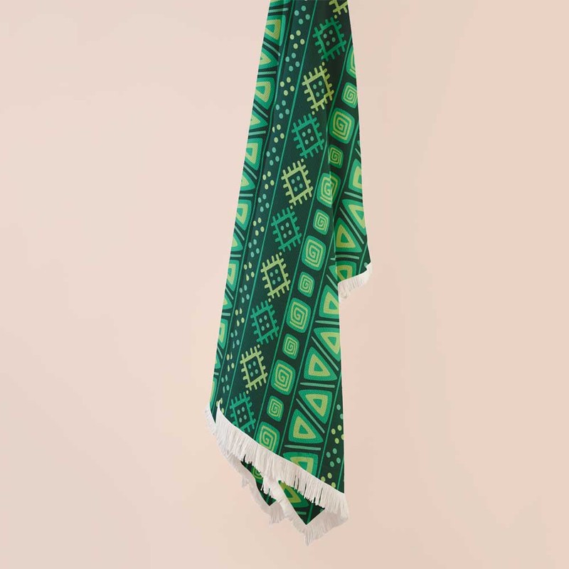 شال مبل طرح هندسی کد Q2SH1056 سایز 98x180 سانتی متر