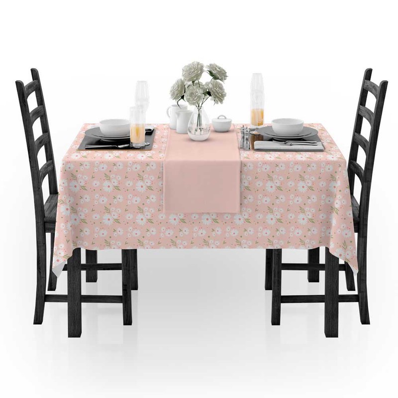 رومیزی مدل گلدار چهارنفره مستطیلی کد F2RO1066