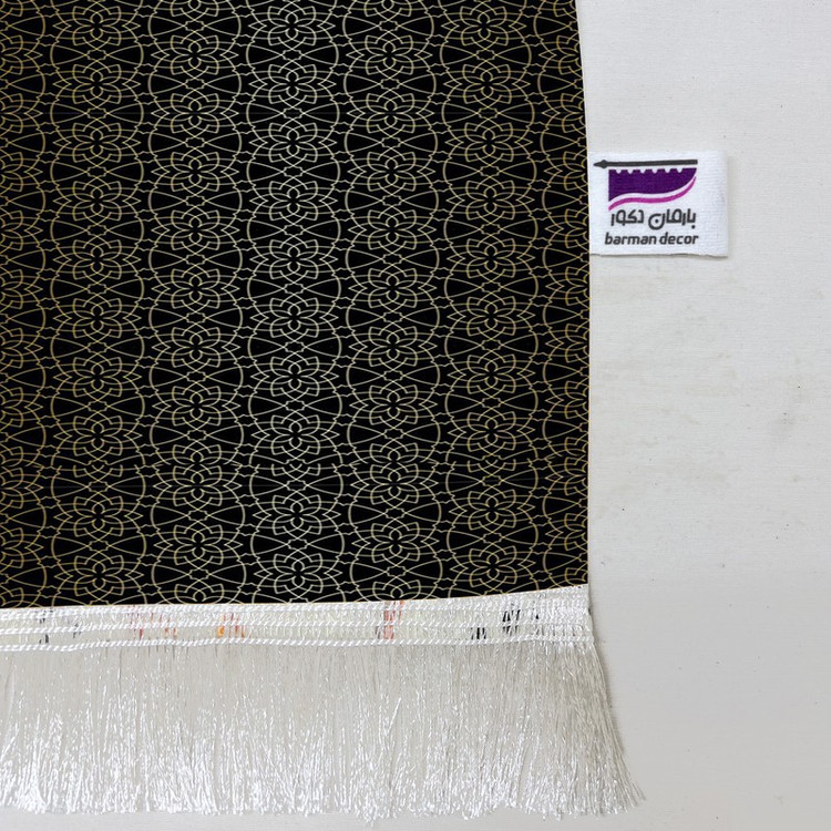 شال مبل بارمان دکور طرح گلدن بلک کد 65 سایز 98x180 سانتی متر