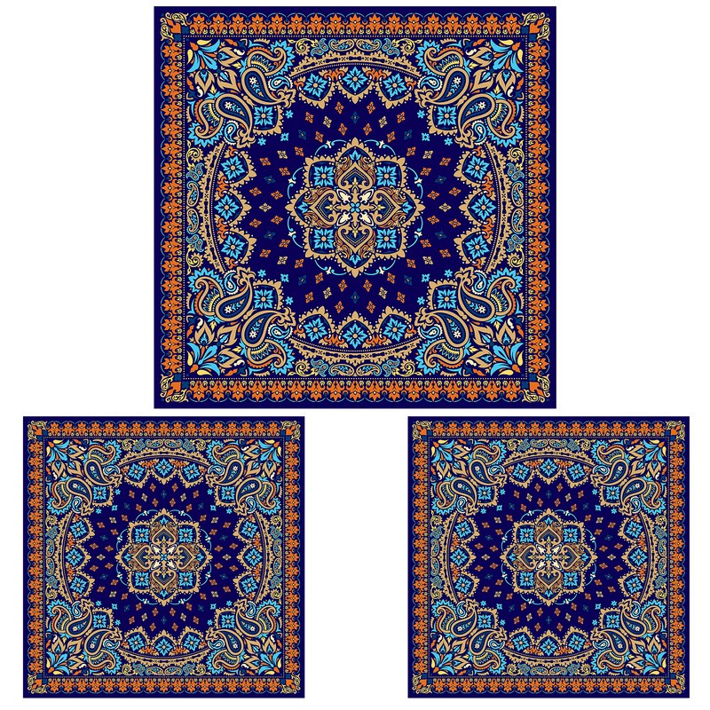 ست رومیزی سه تکه طرح ترمه کد 9962.1
