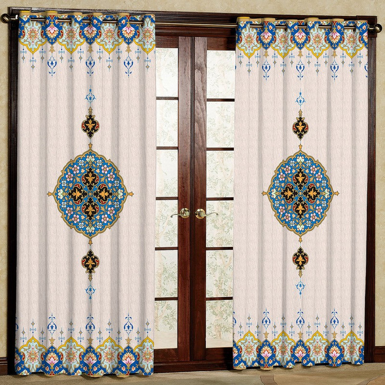 پرده مدل طرح دار مخمل پانچی کد 4299 سایز 200x140 سانتی متر