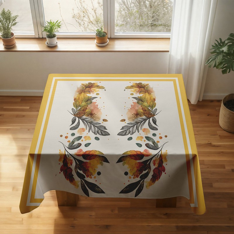رومیزی ریحانلوکس مدل برگ پاییز RH132 سایز 97x97 سانتیمتر