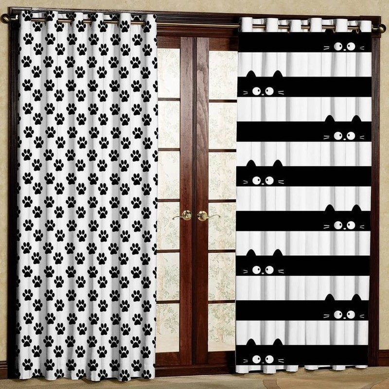 پرده مدل مخمل پانچی کد 10001 سایز 140x280 سانتی متر