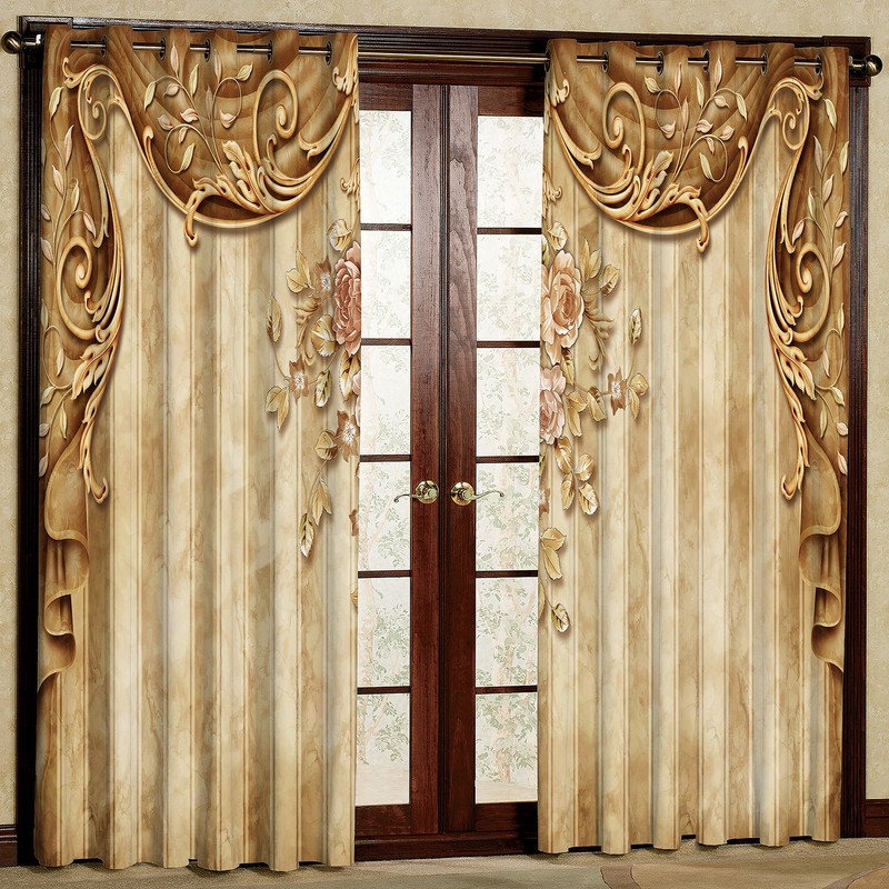 پرده مدل مخمل پانچی کد 4536T2 سایز 200x140 سانتی متر