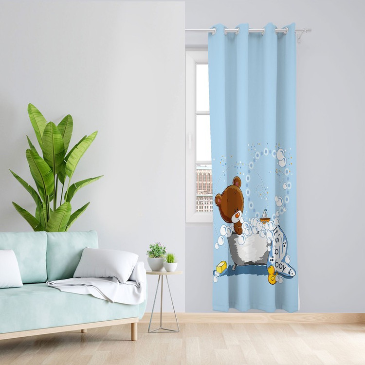 پرده مدل اتاق کودک مخمل پانچی کد 1025 سایز 140x280 سانتی متر
