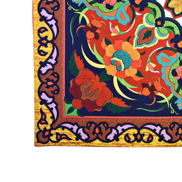 رومیزی مدل مخمل طرح کاشی کد 129